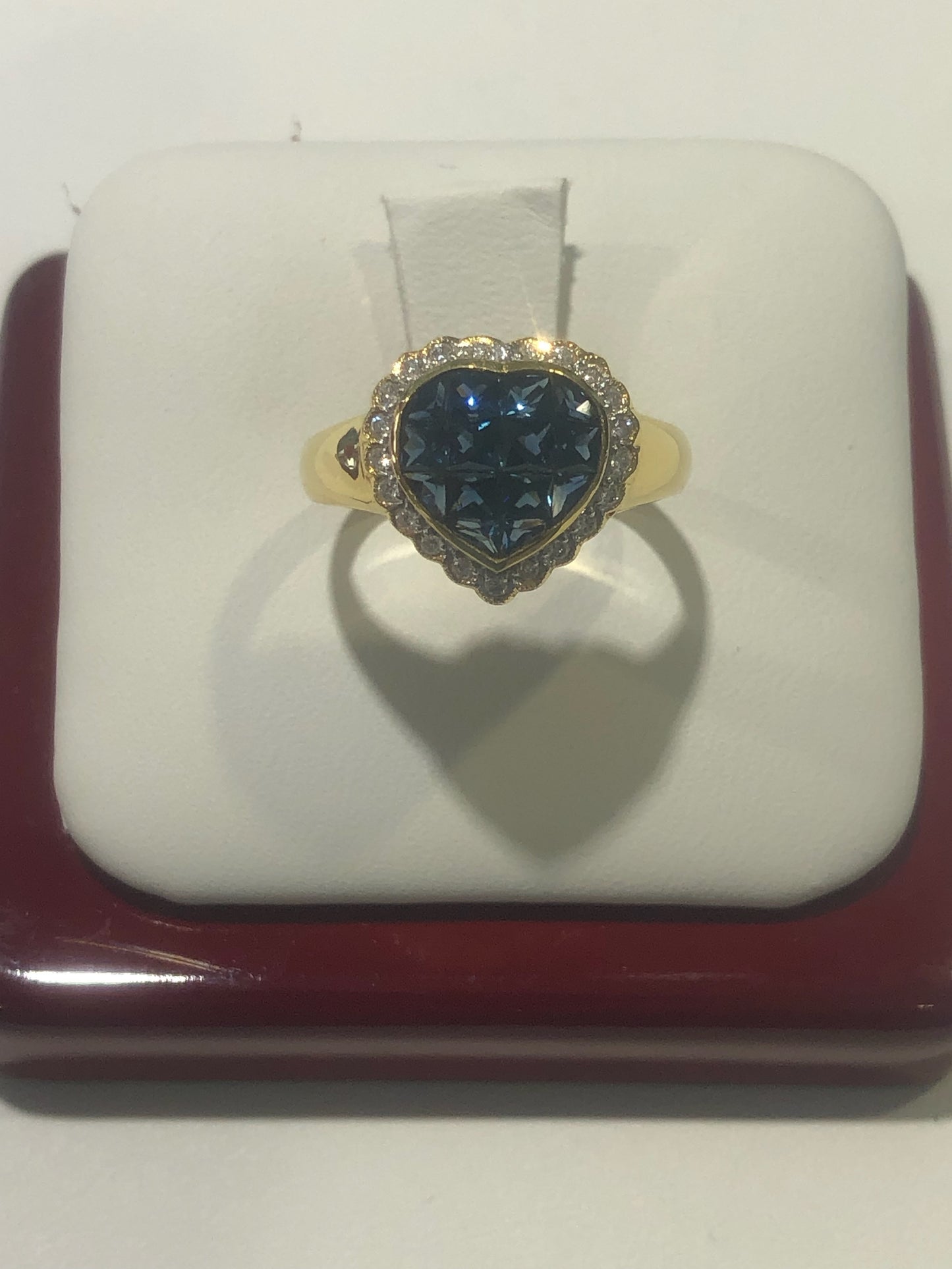 Heart Shaped Sapphire Ring