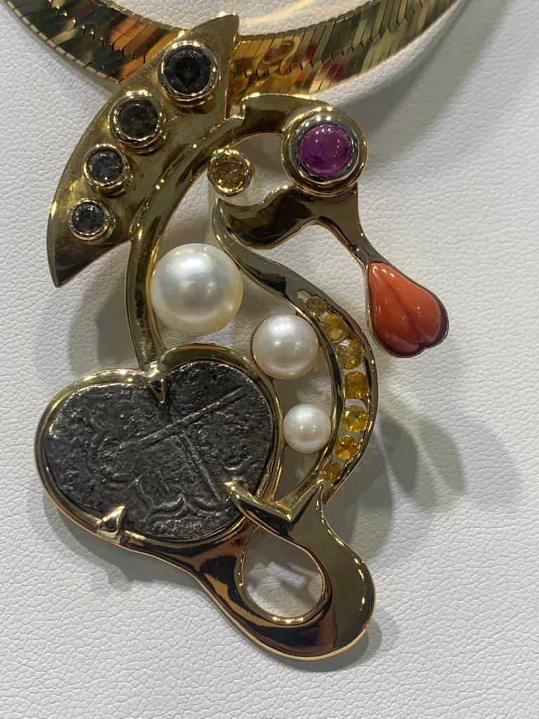 Rare 2 Reale Heart Shaped Atocha