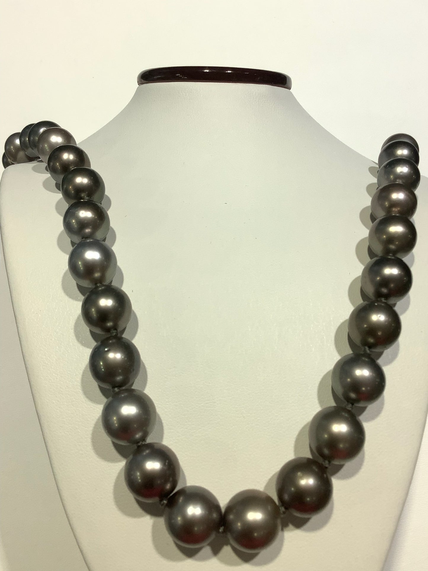 Rare Tahitian Black Pearl Necklace