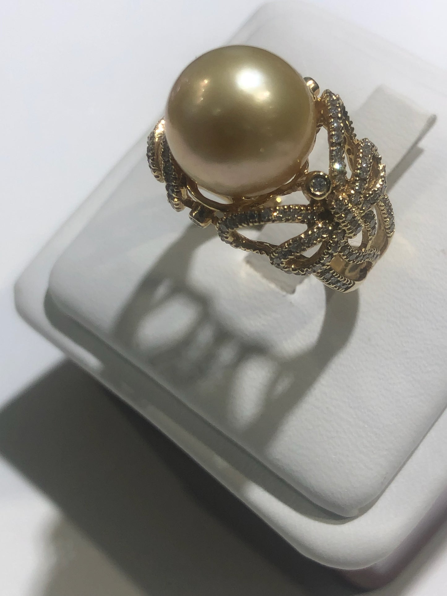 Rare Golden Pearl Ring